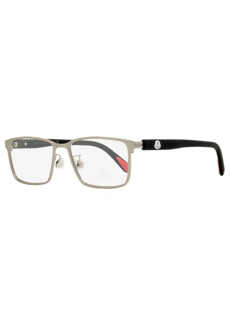 Moncler Men's Rectangular Eyeglasses ML5163H 015 Ruthenium/Black 55mm
