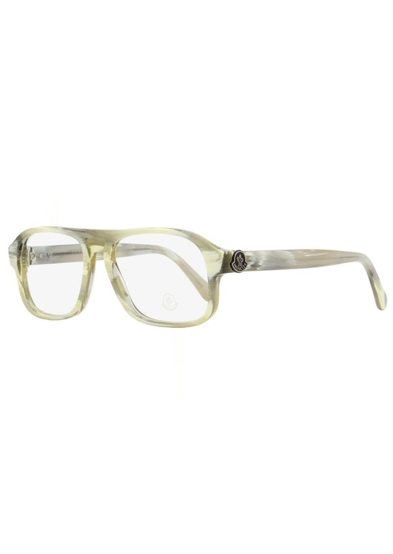 Moncler Men's Rectangular Eyeglasses ML5198 060 Beige Horn 54mm