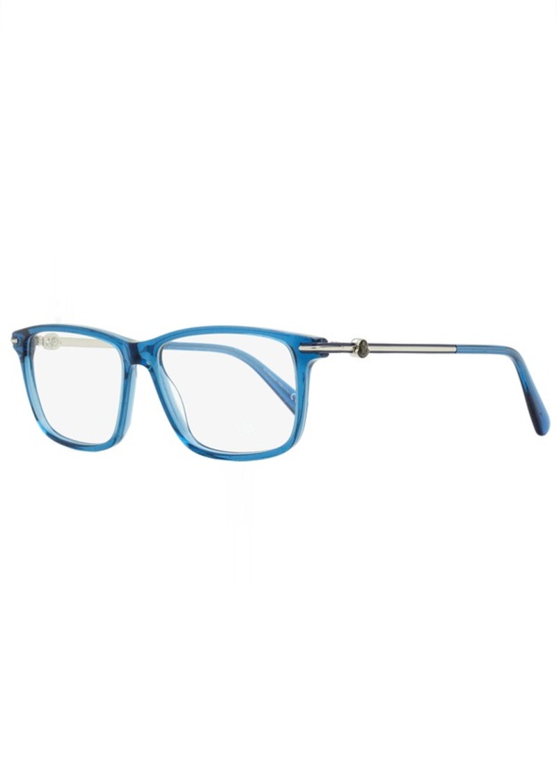 Moncler Men's Rectangular Eyeglasses ML5205 090 Transparent Blue 54mm