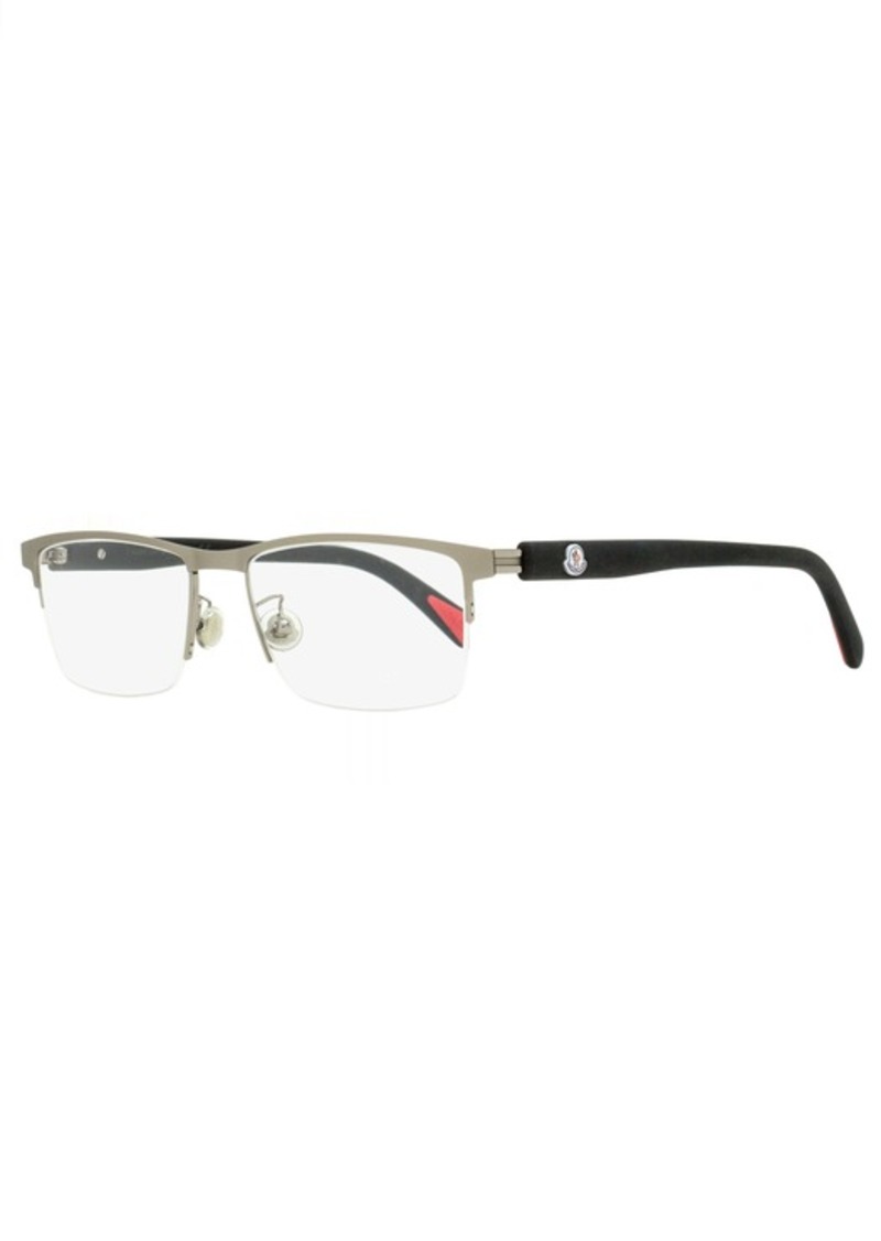 Moncler Men's Semi-Rimless Eyeglasses ML5164H 015 Matte Ruthenium 54mm