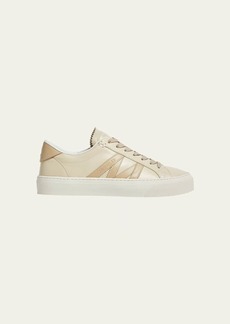 Moncler Monaco Leather Low-Top Sneakers