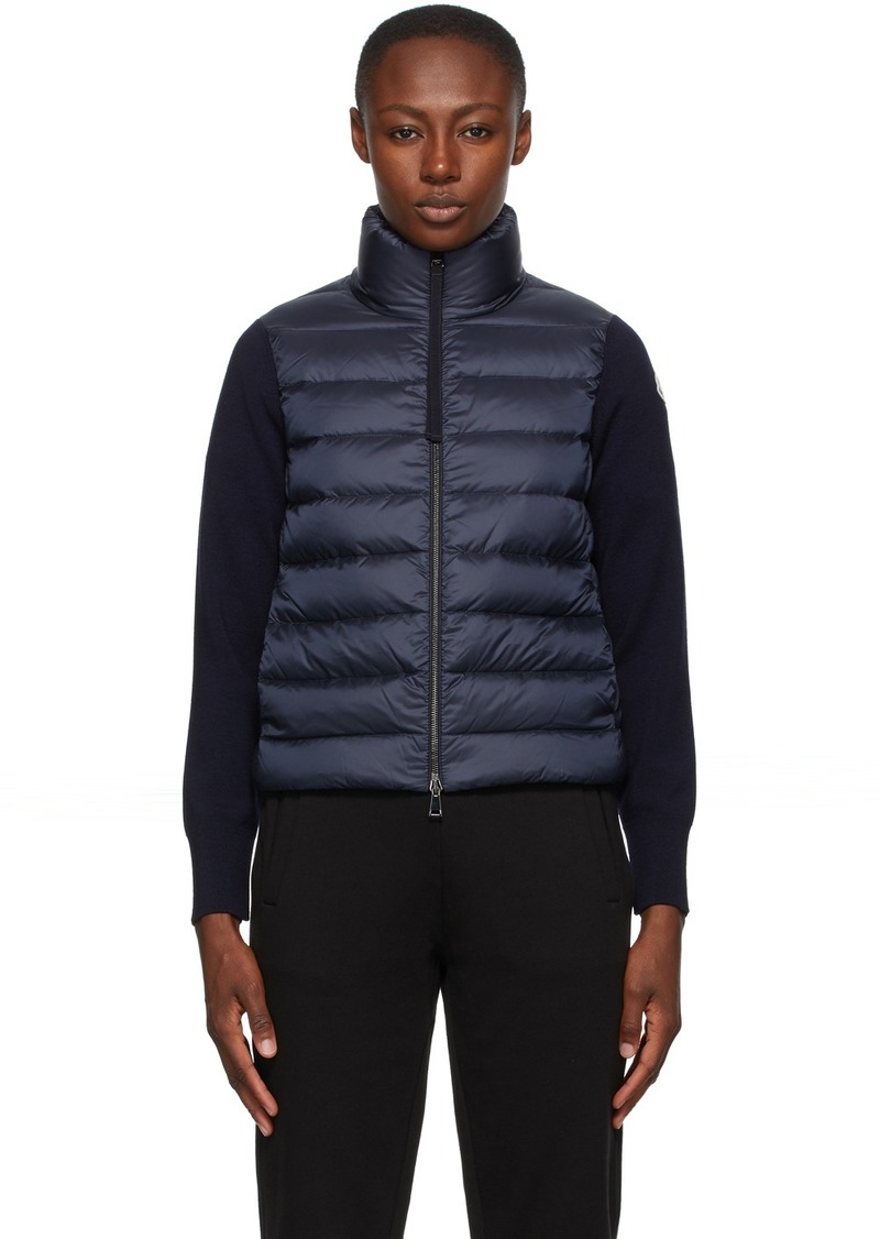 moncler knit sleeve puffer cardigan