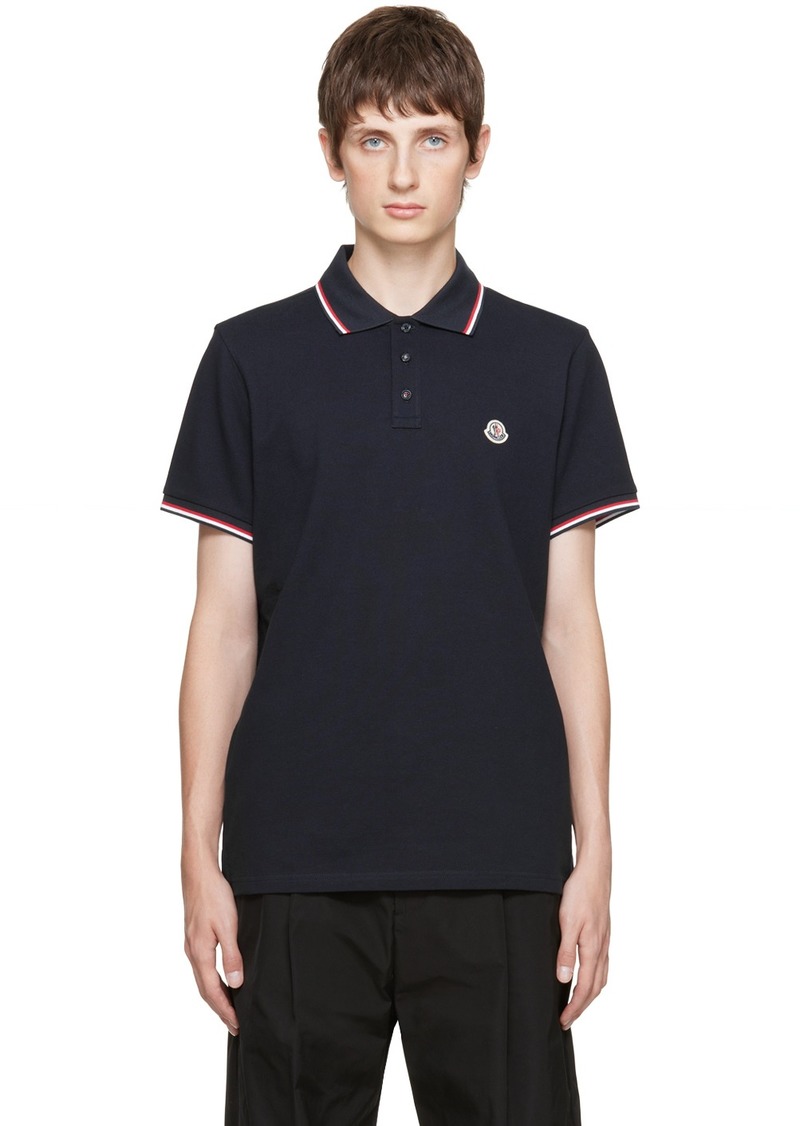 Moncler Navy Patch Polo