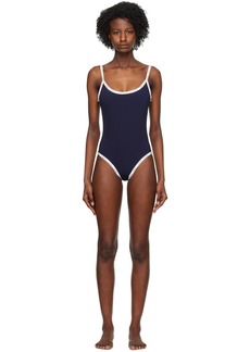 Moncler Navy Printed Swimsuit