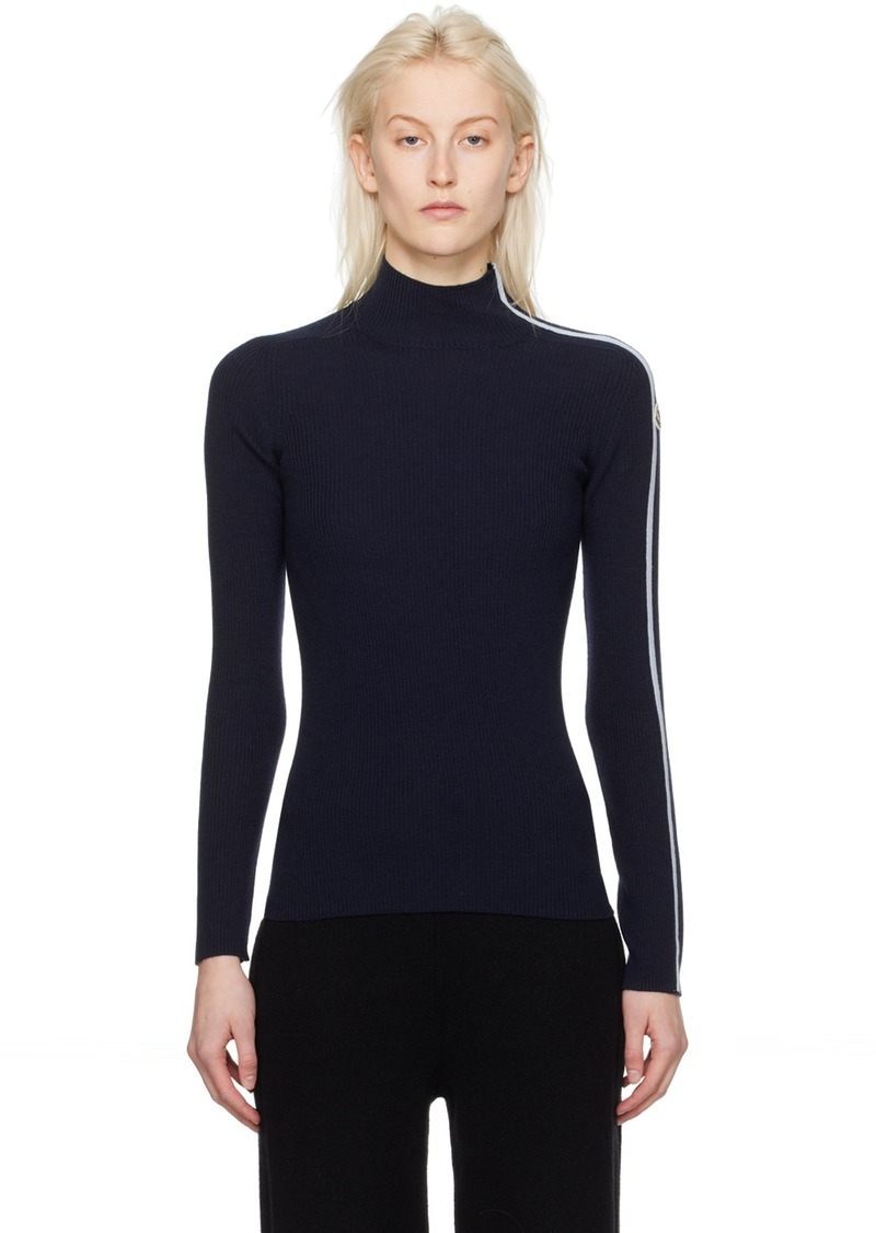 Moncler Navy Striped Turtleneck