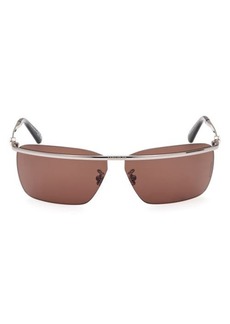 Moncler Niveler 67mm Oversize Rectangular Sunglasses