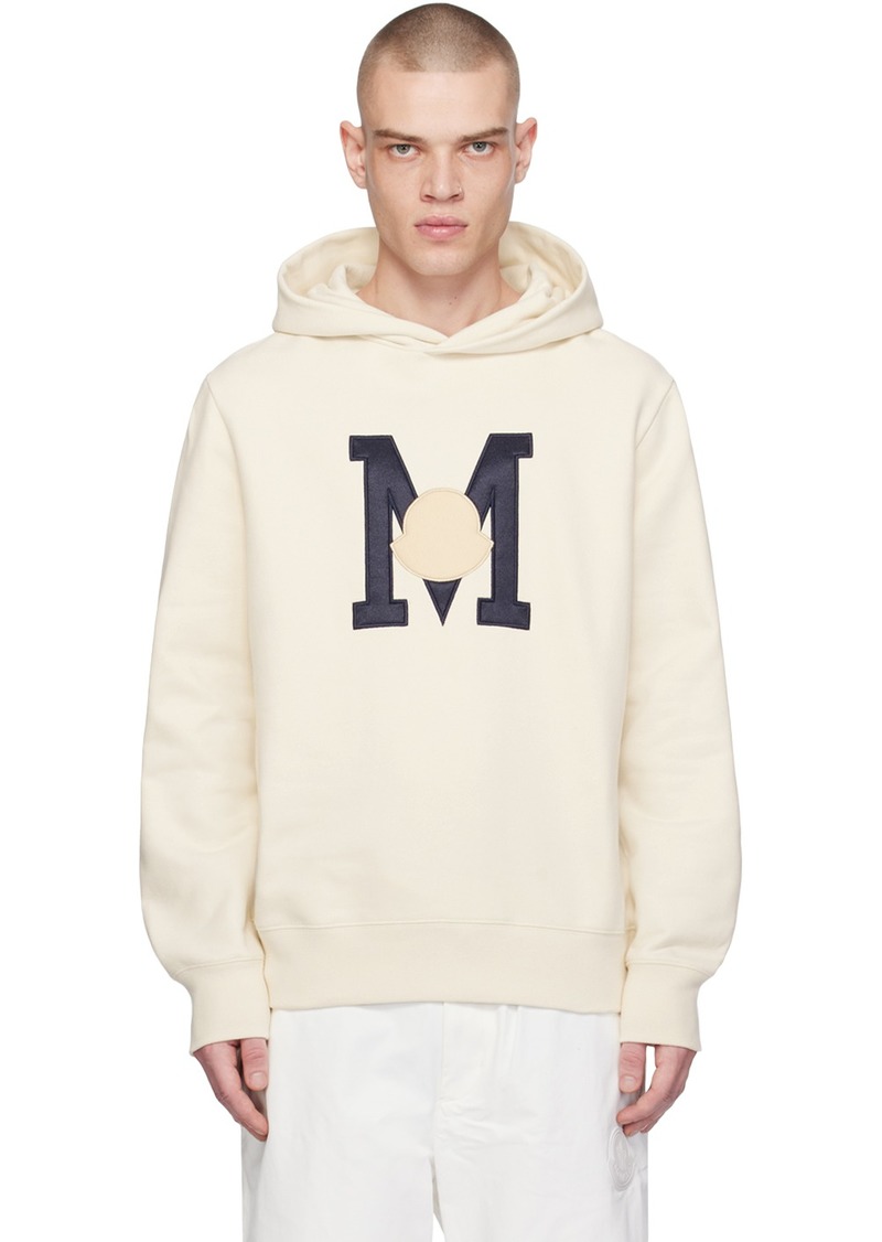 Moncler Off-White Appliqué Hoodie