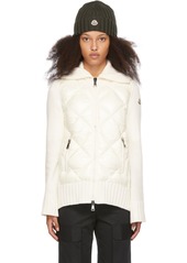 Moncler Off-White Down Diamond Quilted Jacket