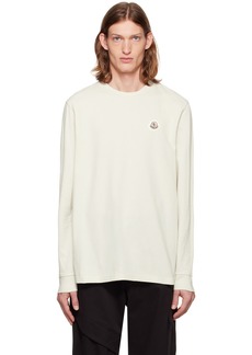 Moncler Off-White Patch Long Sleeve T-Shirt