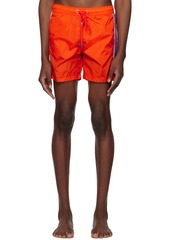 Moncler Orange Drawstring Swim Shorts