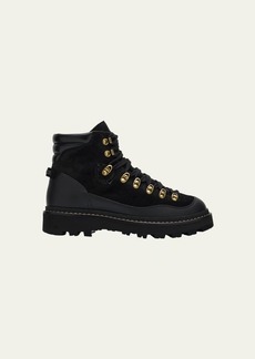 Moncler Peka Mixed Leather Hiking Boots