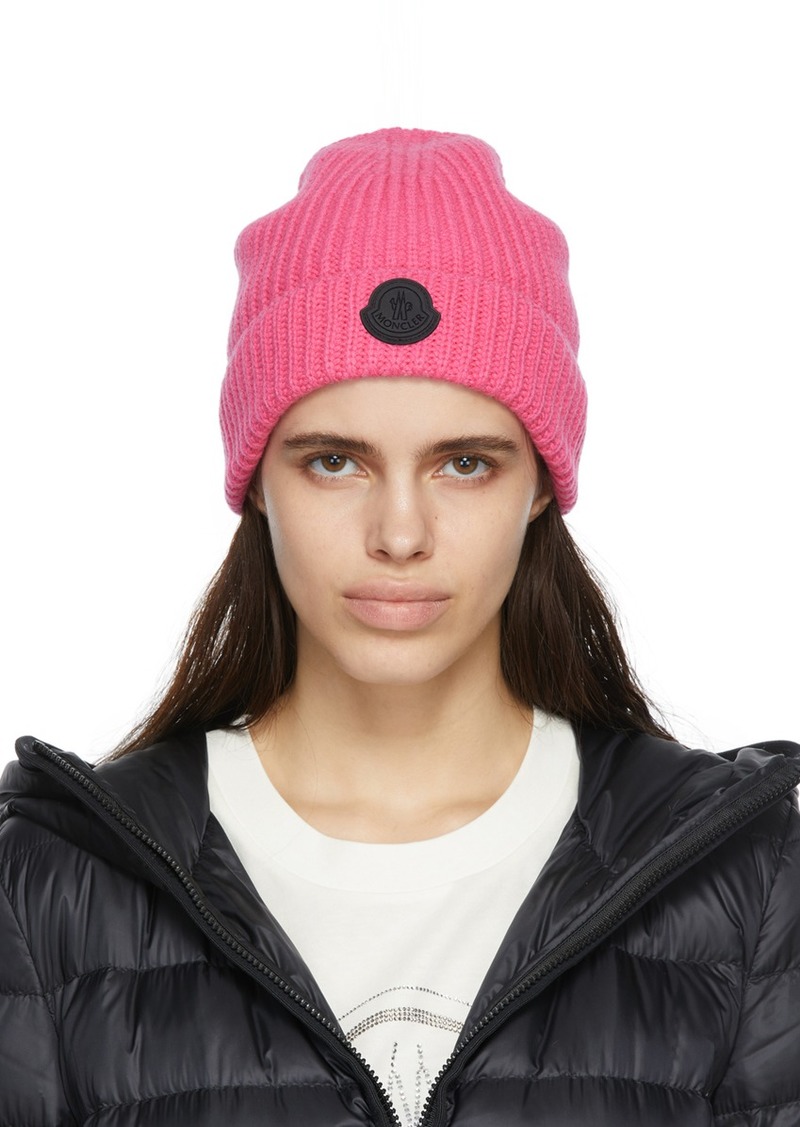 Moncler Pink Cashmere Beanie