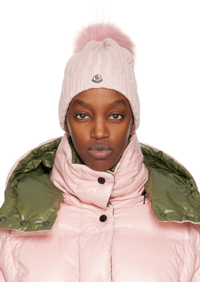 Moncler Pink Pom-Pom Beanie