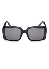 Moncler Promenade 53mm Square Sunglasses in Black/Gunmetal/Smoke at Nordstrom Rack