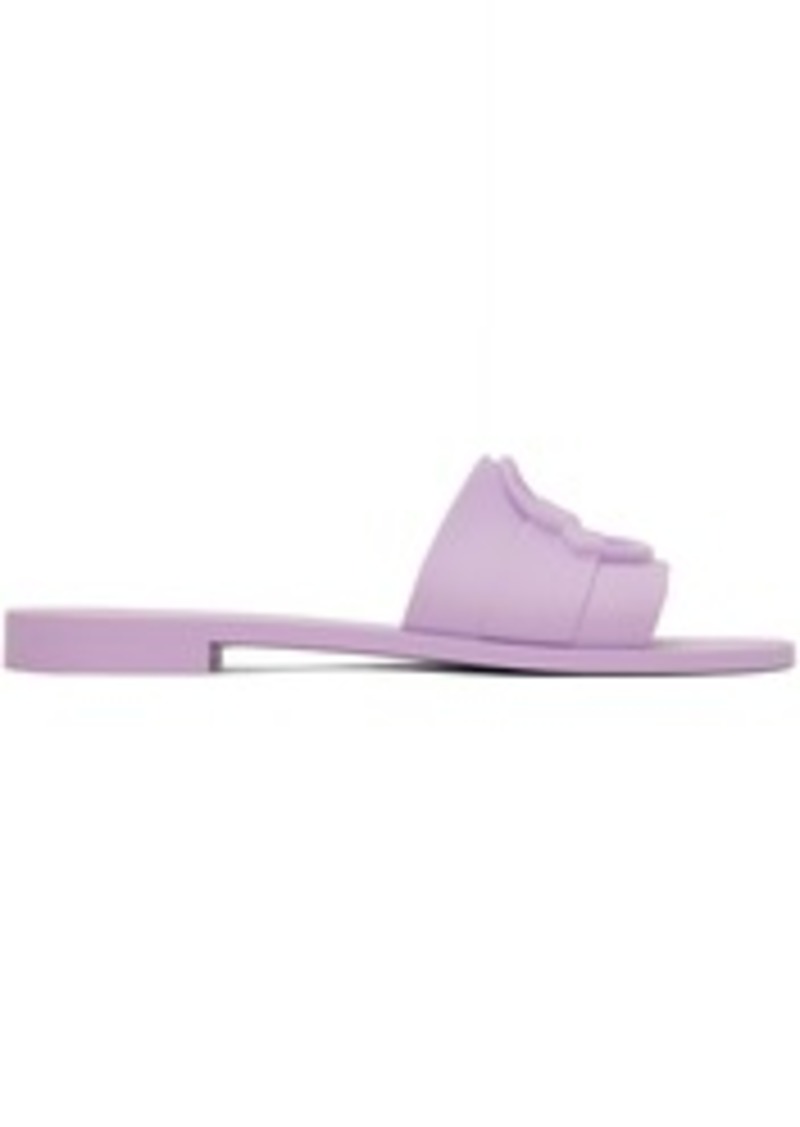 Moncler Purple Rubber Sandals