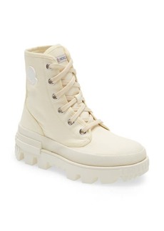 Moncler Pyla Water Repellent Bootie in White at Nordstrom