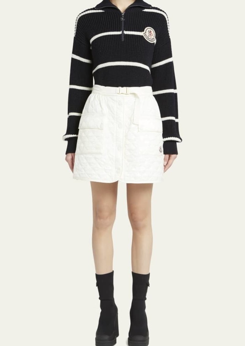 Moncler Quilted Cargo Mini Skirt