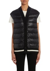Moncler Quilted Down & Rib Knit Vest