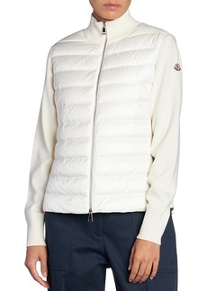 Moncler Quilted Down Cardigan