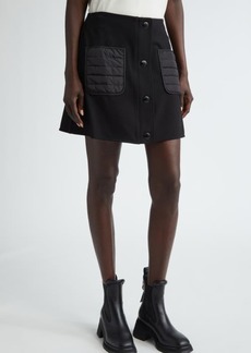 Moncler Quilted Pocket Snap Front Miniskirt