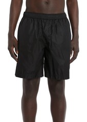 Moncler Reflective Logo Nylon Swim Trunks