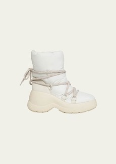 Moncler Resile Puffy Nylon Lace-Up Booties