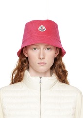 Moncler Reversible Pink Bucket Hat