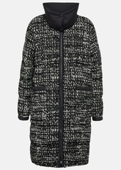 Moncler Rhone tweed down coat