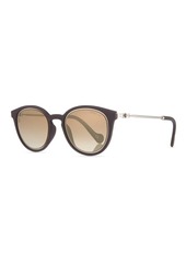 Moncler Round Mirrored Acetate/Metal Sunglasses