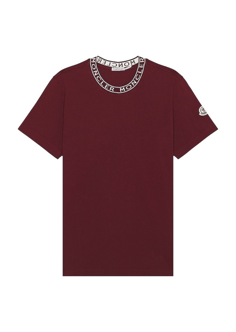 Moncler Short Sleeve Neck Logo T-shirt