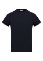 Moncler Slim Fit Tipped T-Shirt in Navy at Nordstrom