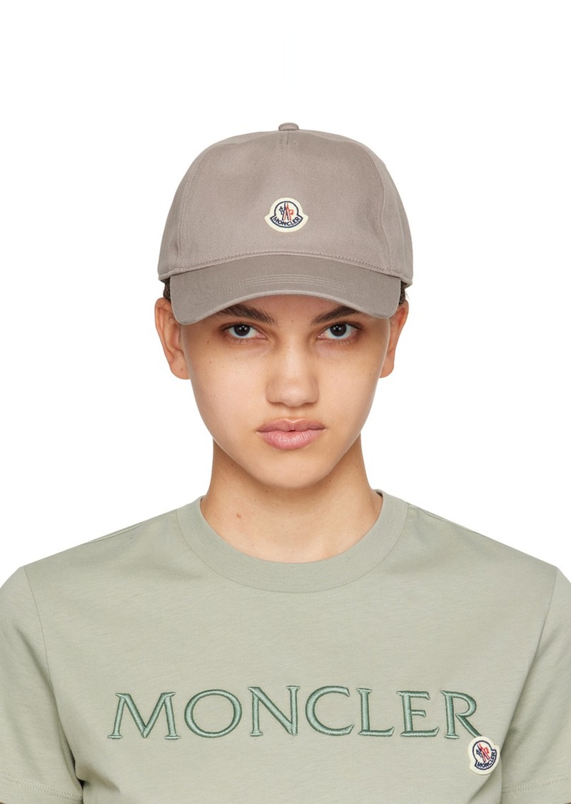 Moncler Taupe Logo Cap