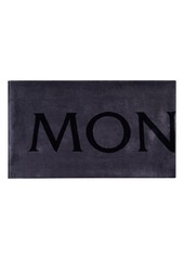 Moncler Terry Logo Beach Towel in Dark Grey at Nordstrom