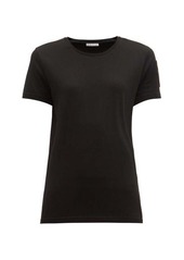 Moncler Velvet-logo appliqué cotton-jersey T-shirt