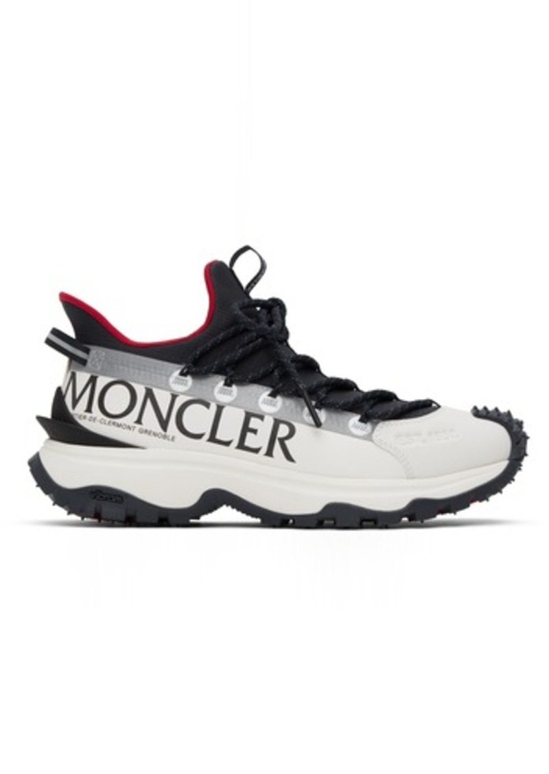 Moncler White & Navy Trailgrip Lite 2 Sneakers