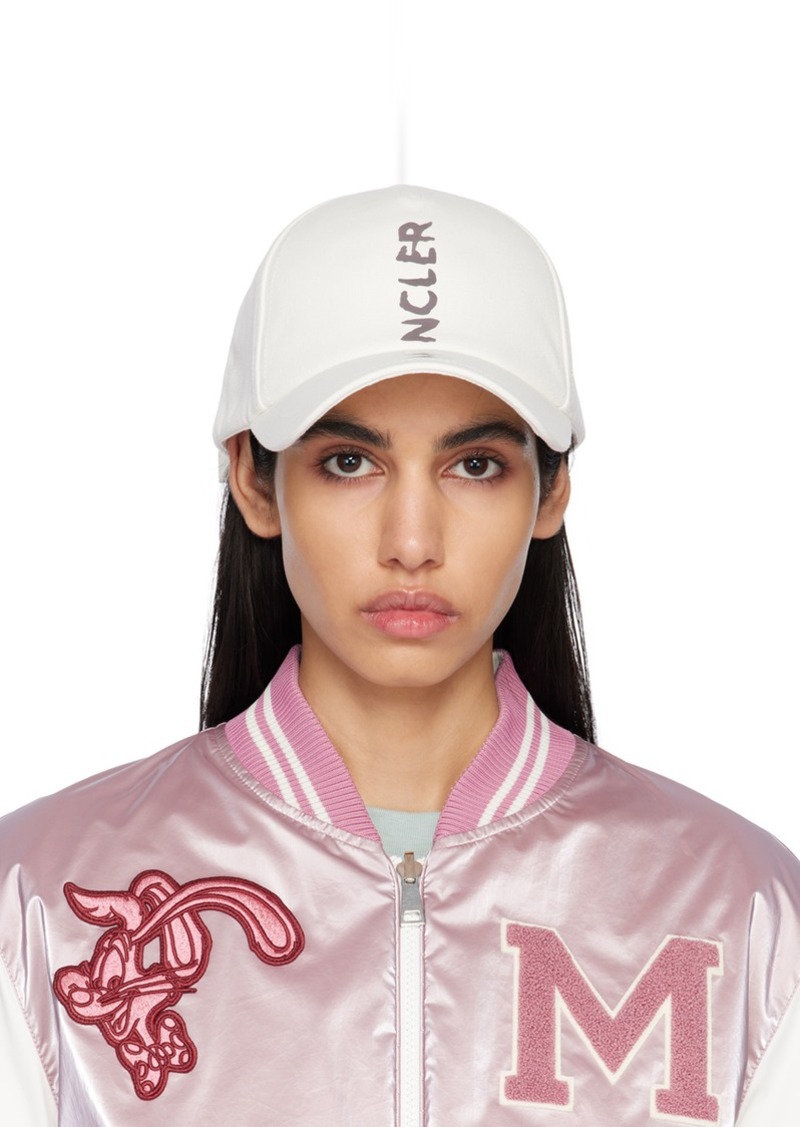 Moncler White Baseball Cap