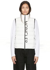 Moncler White Cenis Down Vest