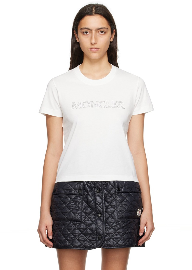Moncler White Crystal T-Shirt