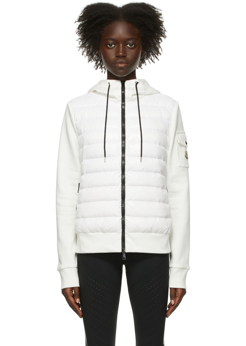 Moncler White Down Hooded Jacket