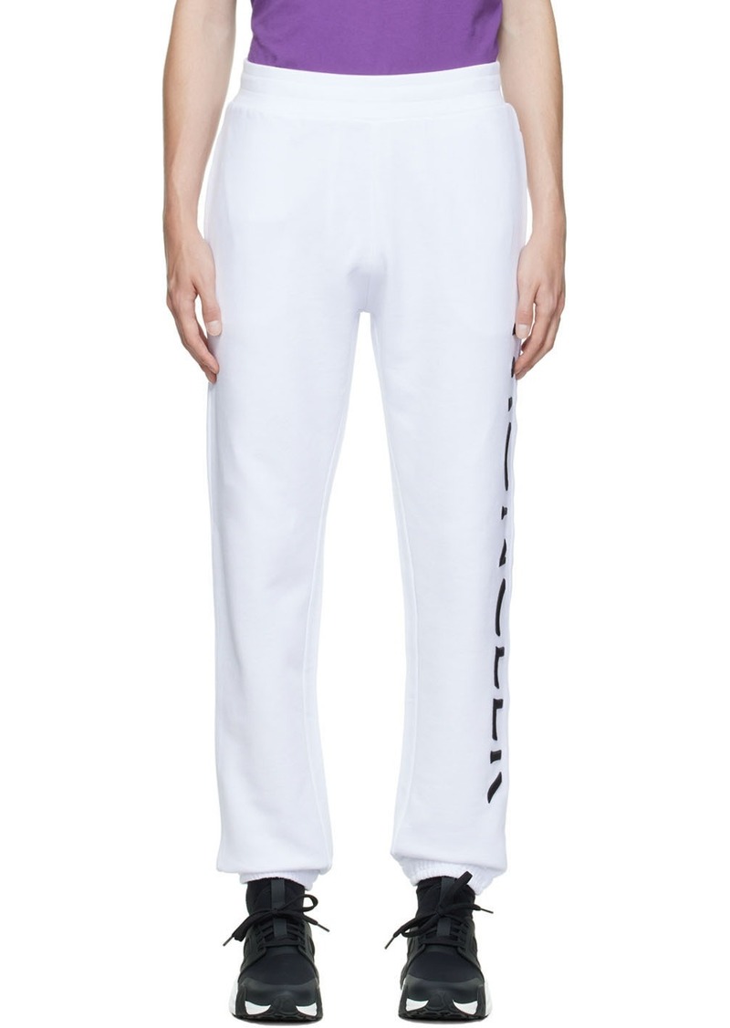 Moncler White Embroidered Lounge Pants