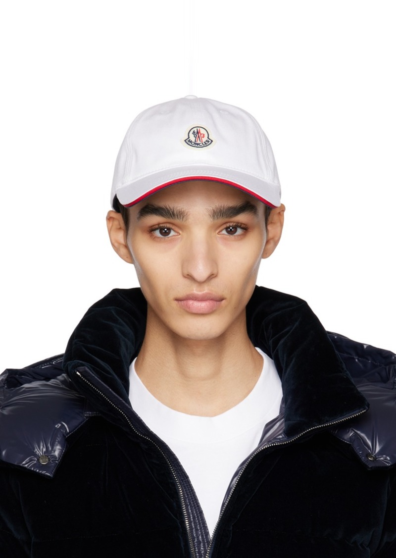 Moncler White Logo Cap