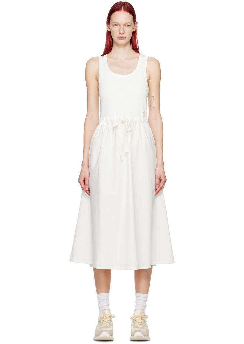 Moncler White Paneled Midi Dress