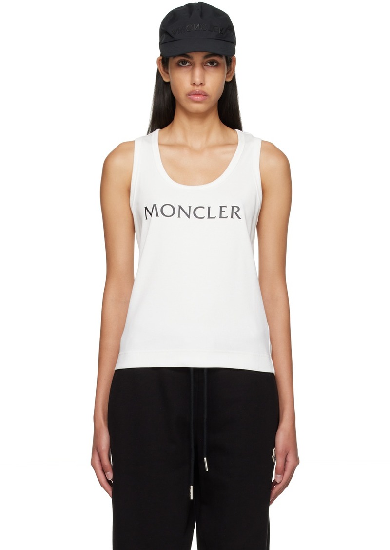 Moncler White Printed Tank Top