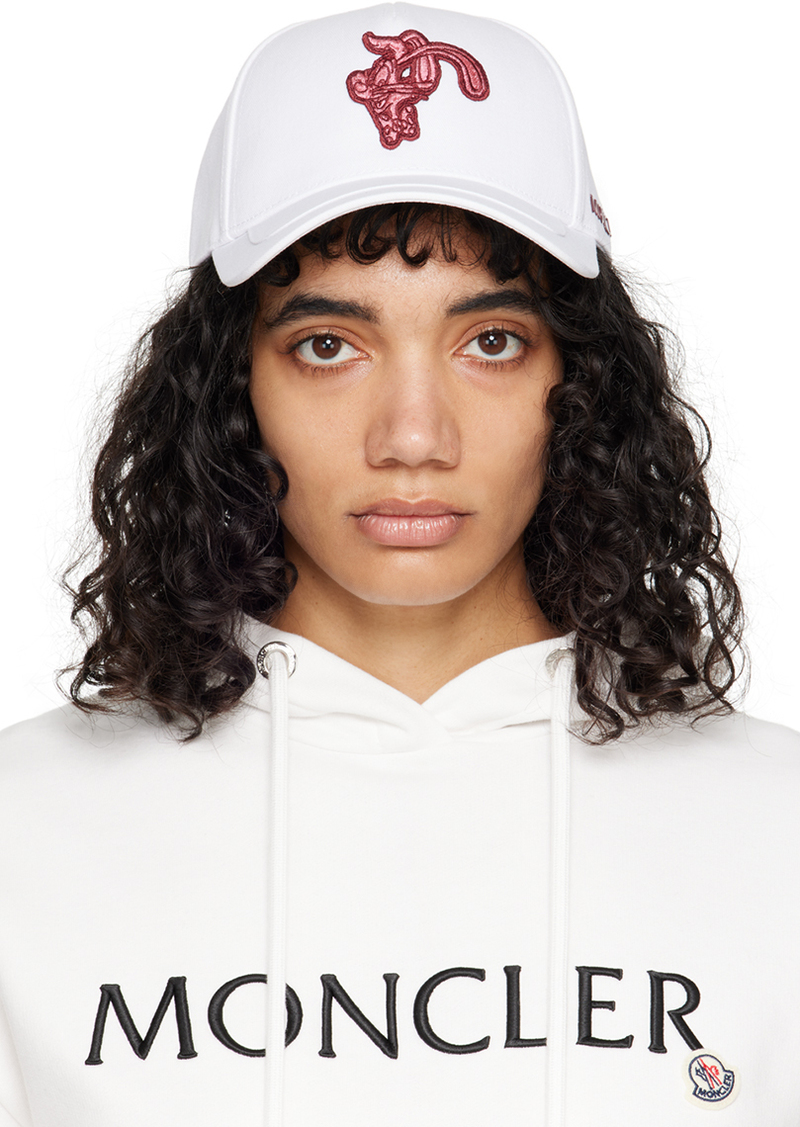 Moncler White Roger Rabbit Cap