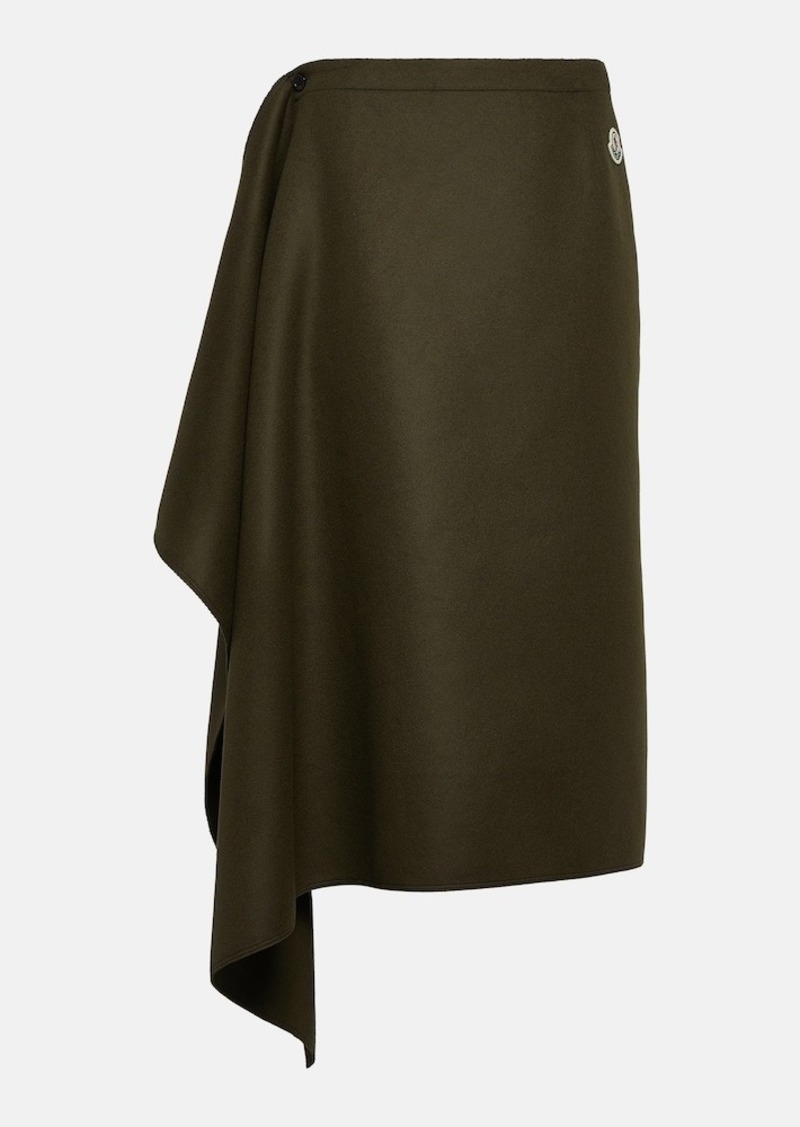 Moncler Wool and cashmere midi skirt