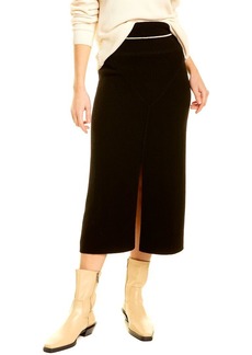 Moncler Wool-Blend Midi Skirt