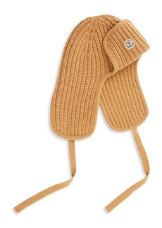 Moncler Wool Ribbed Aviator Hat