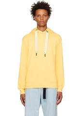 Moncler Yellow Embroidered Drawstring Hoodie