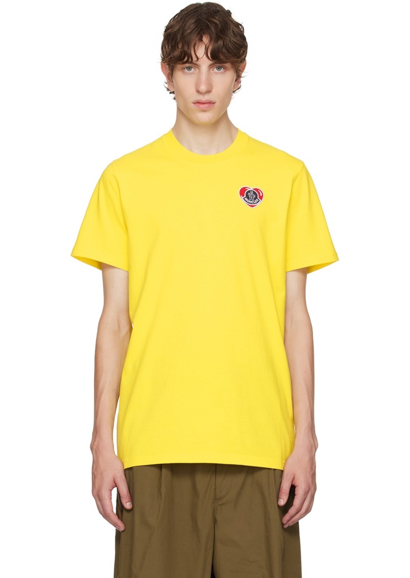 Moncler Yellow Embroidered T-Shirt