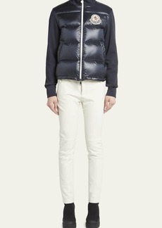 Moncler Zip-Up Cardigan with Puffer Front